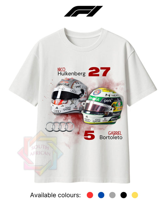 F1 INSPIRED MERCH 2026 | AUDI | HULKENBERG & BORTOLETO | HELMETS  | T-SHIRT/HOODIE/SWEATER