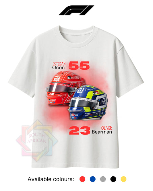 F1 INSPIRED MERCH 2026 | HAAS | OCON AND BEARMAN | HELMETS  | T-SHIRT/HOODIE/SWEATER