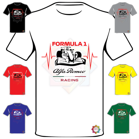 FORMULA 1 INSPIRED  • ALFA ROMEO HEART BEAT T SHIRT