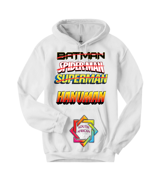 PROUDLY HINDU SERIES • HANUMAN BATMAN SPIDERMAN SUPERMAN HOODIE