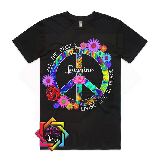 ALL THE PEOPLE LIVING IN PEACE T-SHIRT