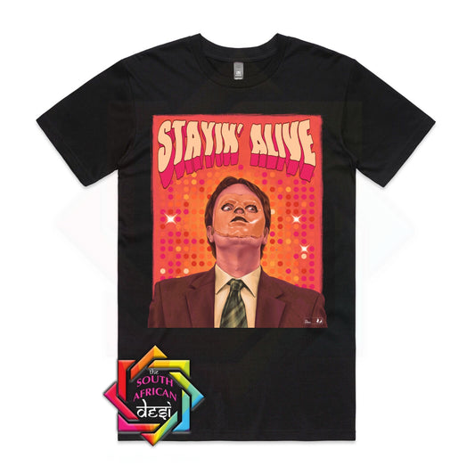 DWIGHT SCHRUTE - STAYIN' ALIVE | THE OFFICE INSPIRED T-SHIRT