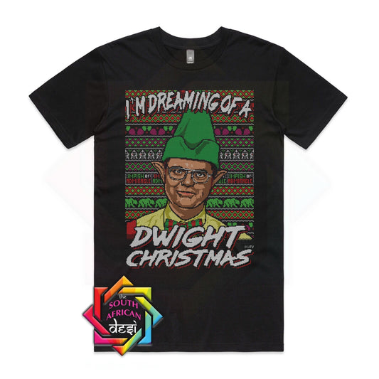 I'M DREAMING OF A DWIGHT CHRISTMAS - RETRO CHRISTMAS SWEATER LOOK | THE OFFICE INSPIRED T-SHIRT