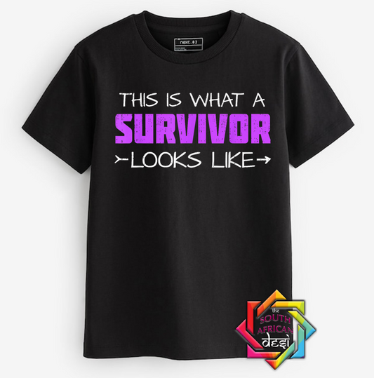 THIS IS WHAT A SURVIVOR LOOKS LIKE | T-SHIRT/HOODIE/SWEATER | SUPPORT GBV