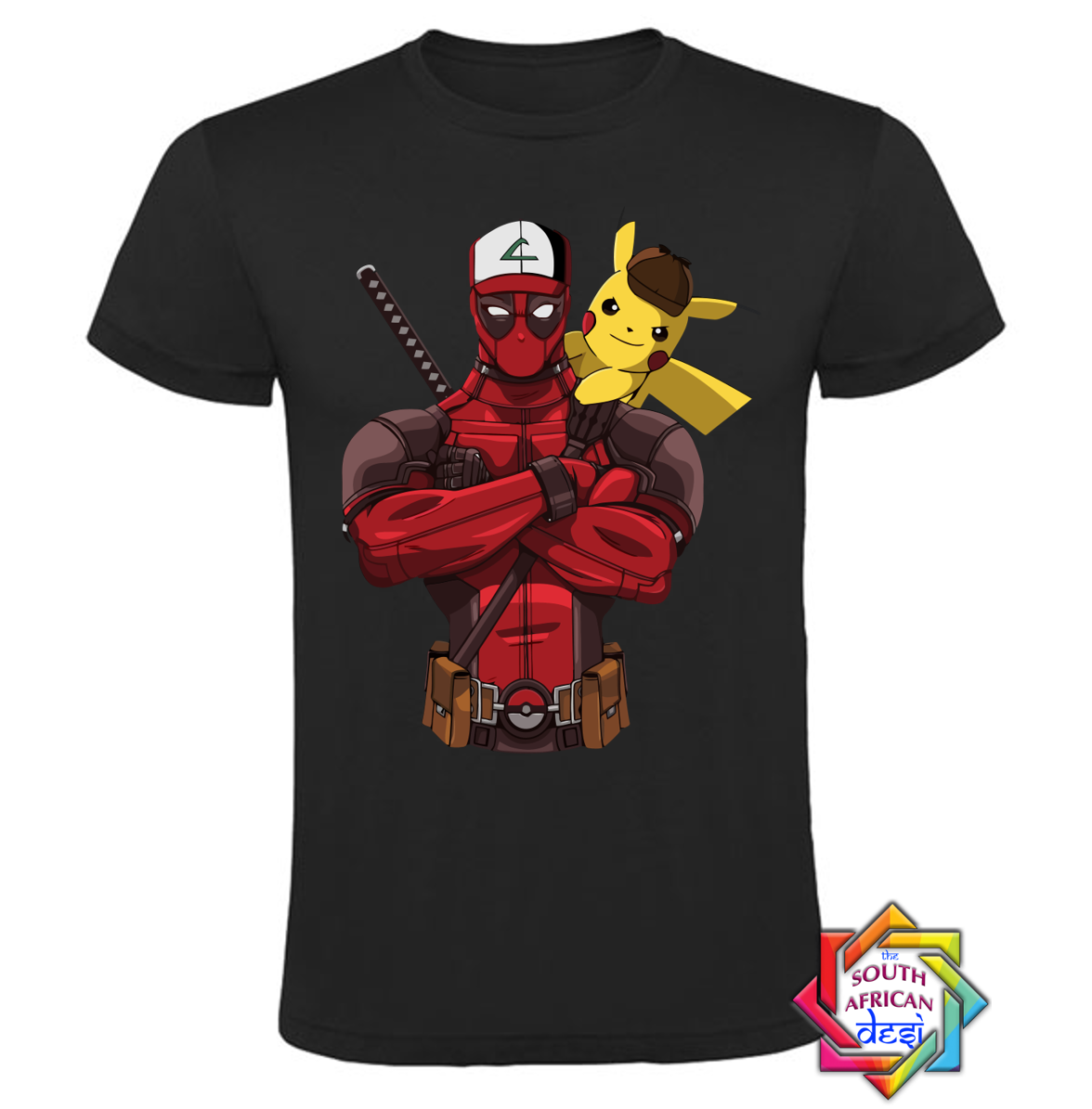 PIKACHU X DEADPOOL INSPIRED T SHIRT