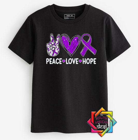 PEACE LOVE HOPE | T-SHIRT/HOODIE/SWEATER | SUPPORT GBV
