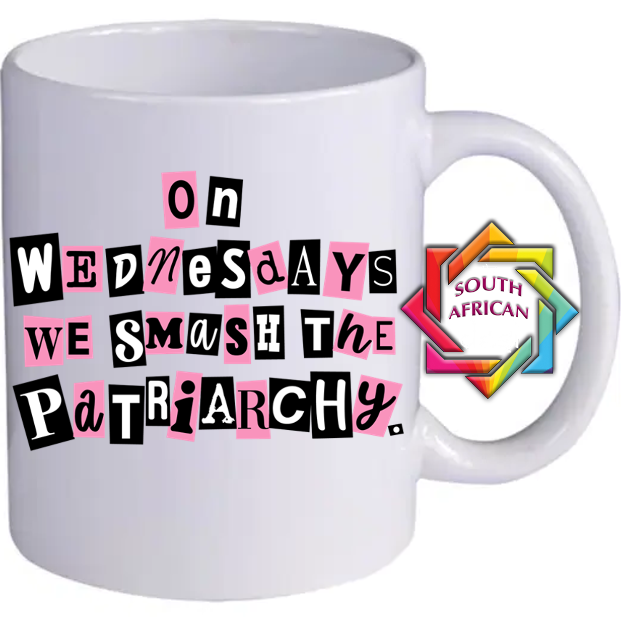 ON WEDNESDAYS WE SMASH THE PATRIARCHY MUG | GBV AWARENESS