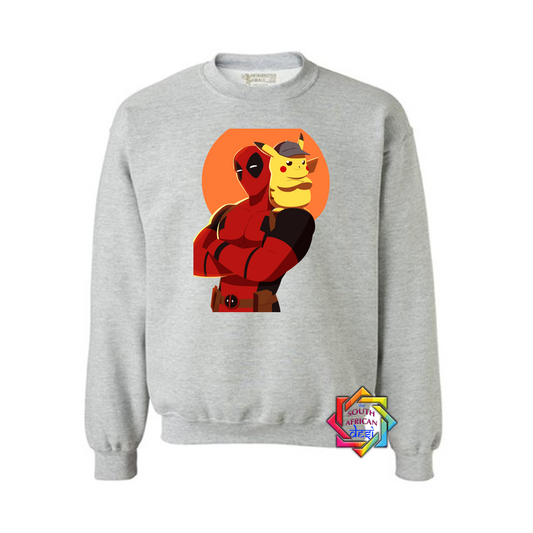 DEADPOOL X PIKACHU SUN INSPIRED HOODIE/SWEATER | UNISEX