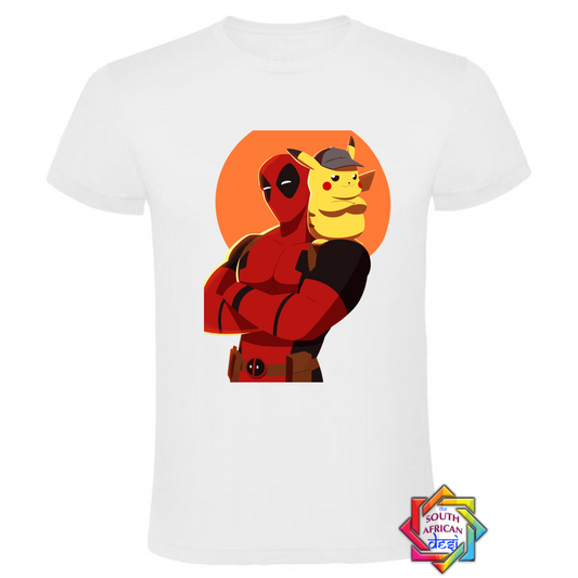 PIKACHU X DEADPOOL INSPIRED T SHIRT