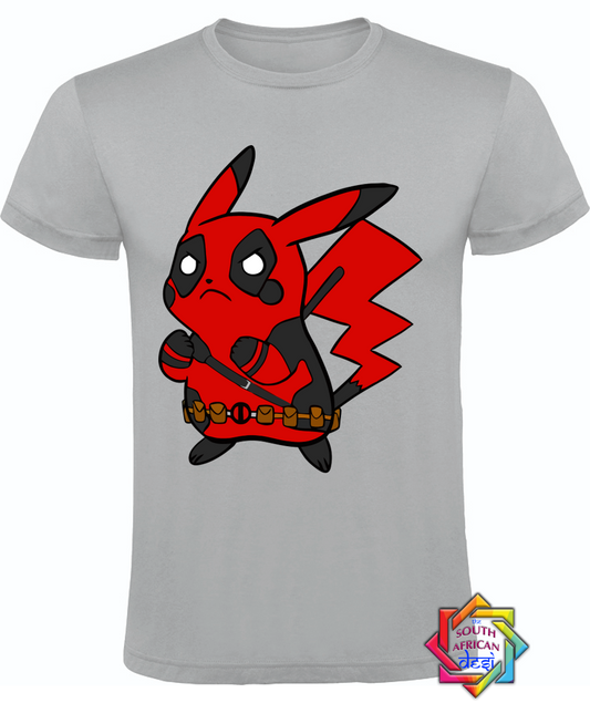 PIKACHU X DEADPOOL INSPIRED T SHIRT