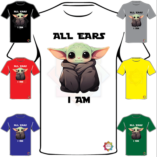 THE MANDALORIAN INSPIRED T-SHIRT 15 ALL EARS I AM YODA