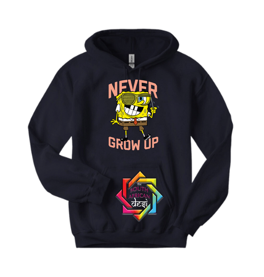 RANDOM INSPIRED SERIES • SPONGE BOB - NEVER GROW UP HOODIE