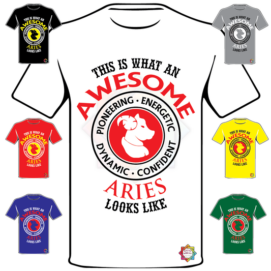 ZODIAC SERIES 2 • THIS IS HOW AN AWESOME ARIES LOOKS LIKE T SHIRT