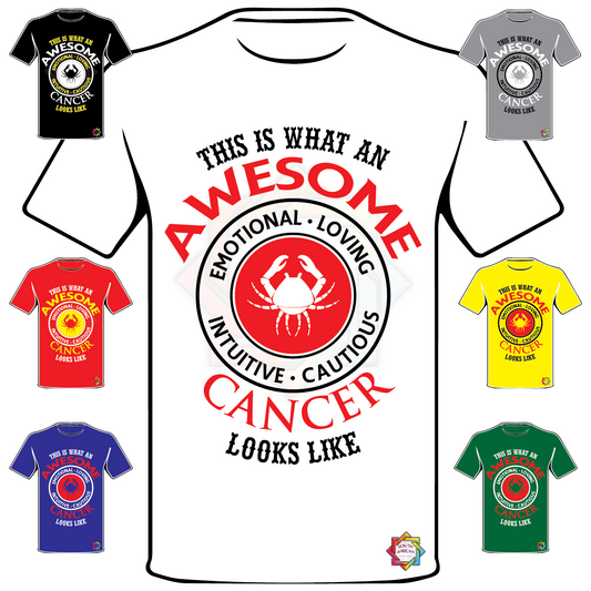 ZODIAC SERIES 2 • THIS IS HOW AN AWESOME CANCER LOOKS LIKE T SHIRT