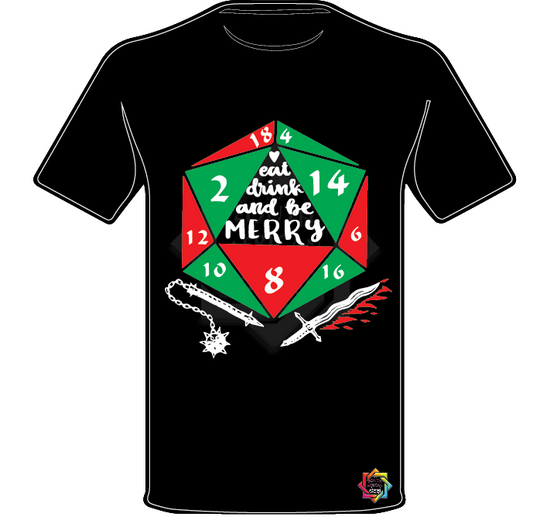 STRANGER THINGS INSPIRED HELLFIRE DICE CHRISTMAS T-SHIRT FUNKY