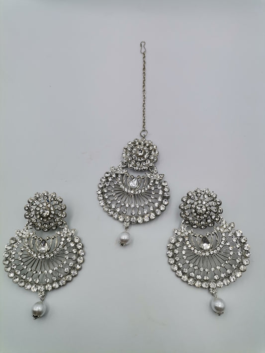 Silver Maang Tikka Set