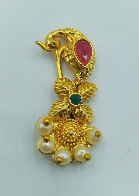 GOLD MARATHI NOSE RING