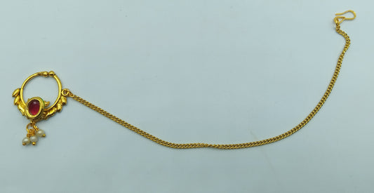 GOLD BRIDAL NOSE RING