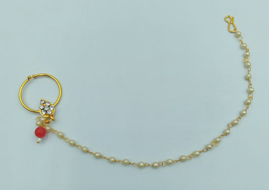 GOLD BRIDAL NOSE RING