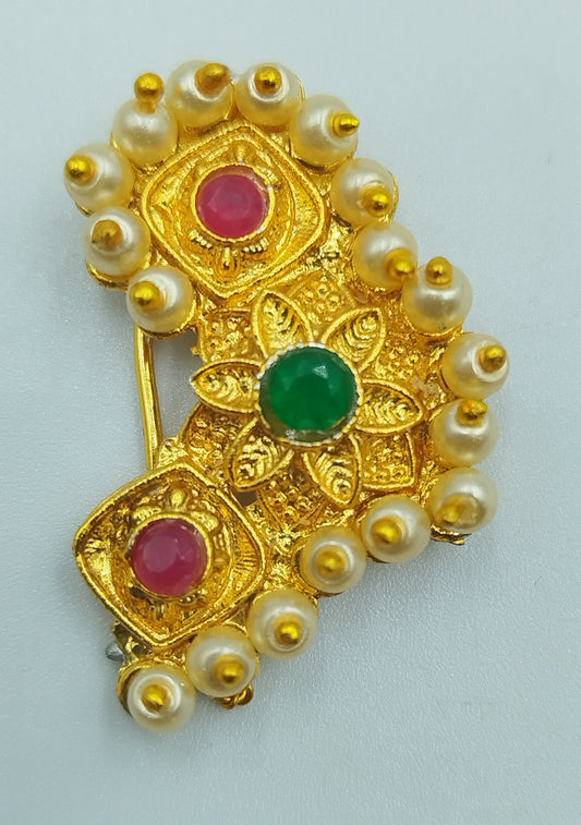 GOLD MARATHI NOSE RING