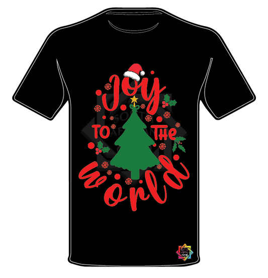 JOY TO THE WORLD CHRISTMAS T-SHIRT  FUNKY
