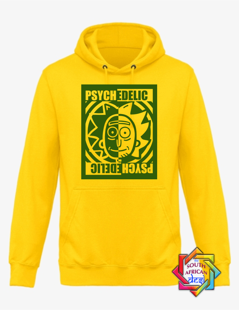 Yellow rick cheap and morty hoodie
