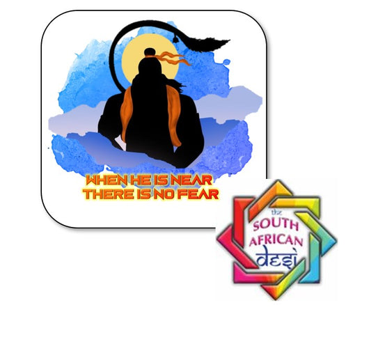 When He is near I have no fear Hanuman Coaster