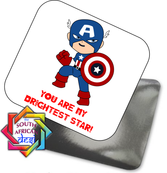 YOU ARE MY BRIGHTEST STAR | CAPTAIN AMERICA INSPIRED MAGNET - VALENTINE'S DAY
