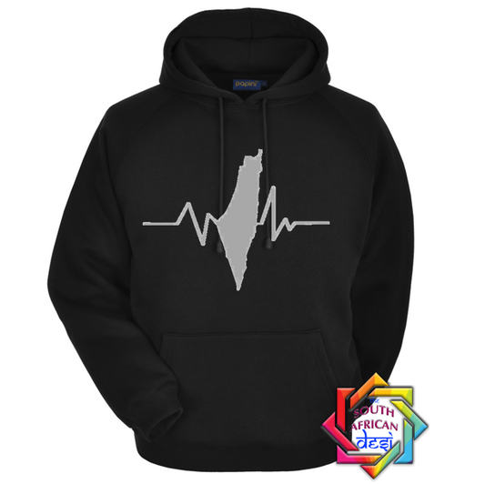 PALESTINE HEART BEAT HOODIE | UNISEX