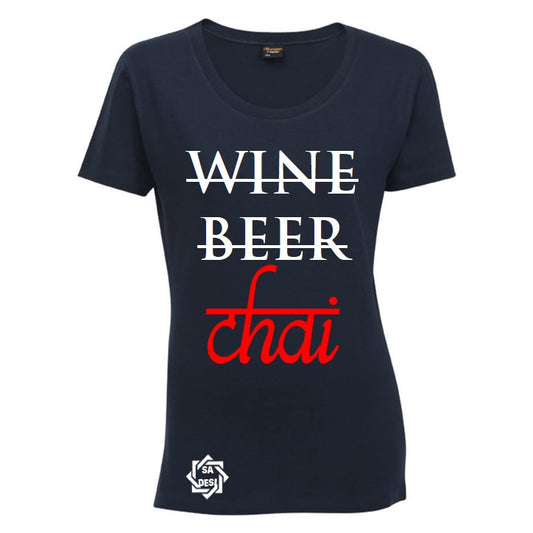 Wine Beer Chai T-shirt