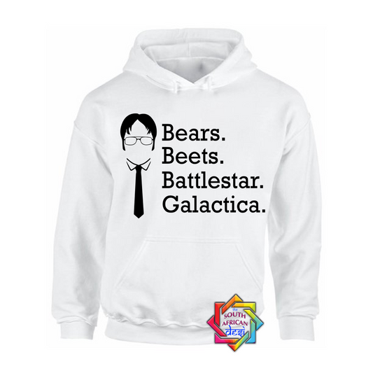 BEERS BEETS AND BATTLE STAR GALLACTICA | THE OFFICE INSPIRED | HOODIE/SWEATER | UNISEX
