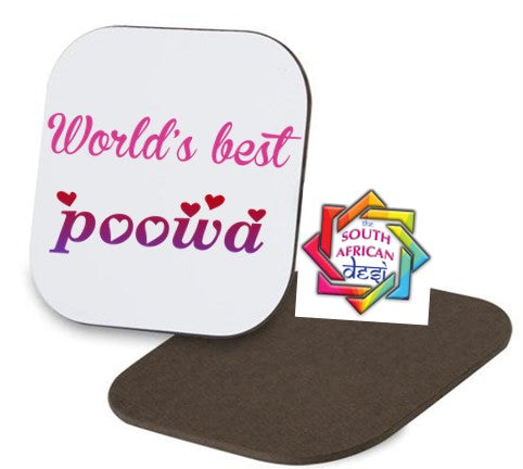 WORLD'S BEST POOWA Coaster | MOTHERS DAY