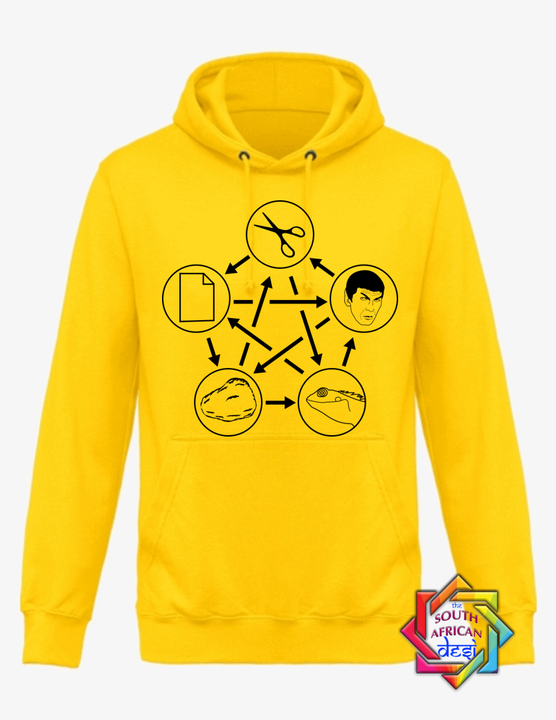 ROCK PAPER SCISSORS LIZZARD SPOCK (BIG BANG THEORY INSPIRED) HOODIE/SWEATER | UNISEX