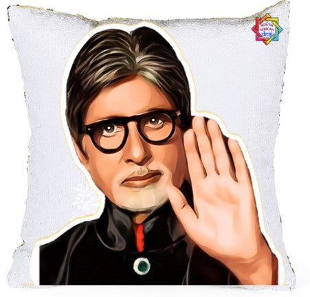 Amitabh Bachchan Pop Art Sequenced Scatter Cushion