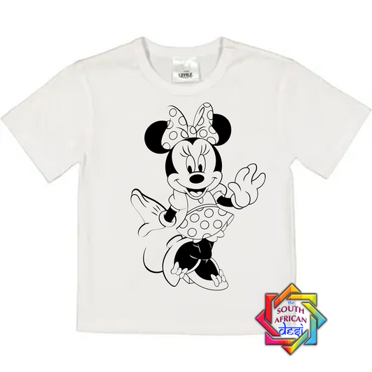 Minnie Mouse Kids T-shirt | Personalize (Add Name at the back)