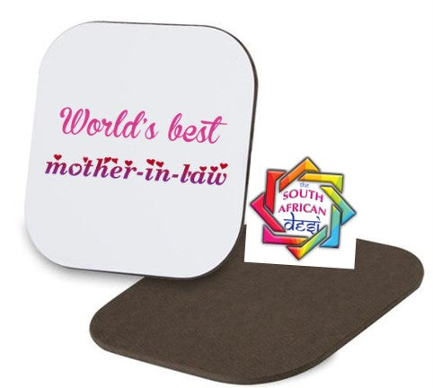 WORLD'S BEST MOTHER IN LAW Coaster | MOTHERS DAY