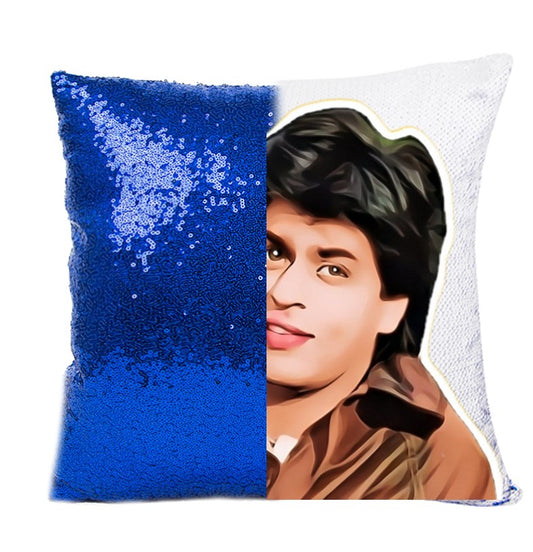 Shahrukh Khan Pop Art Sequenced Scatter Cushion