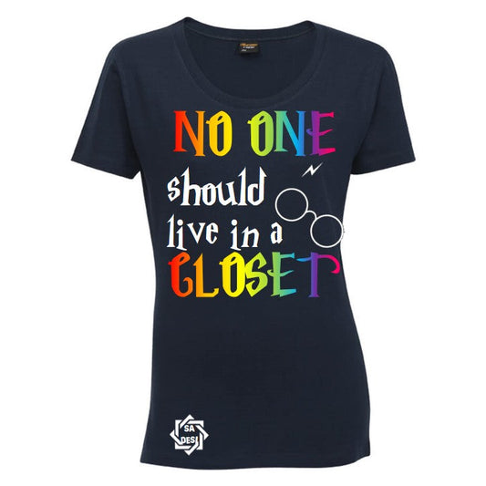 NO ONE SHOULD LIVE IN A CLOSET | Harry Potter| LGBTQ+ T SHIRT
