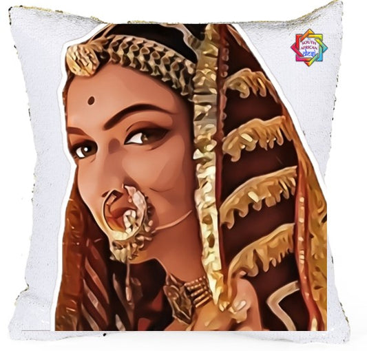 Deepika Padukone Pop Art Sequenced Scatter Cushion