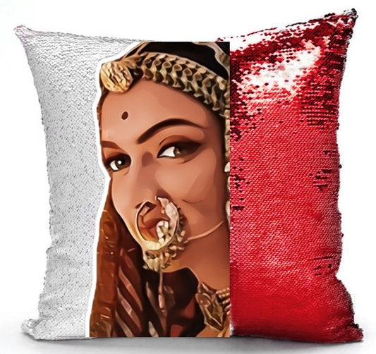 Deepika Padukone Pop Art Sequenced Scatter Cushion