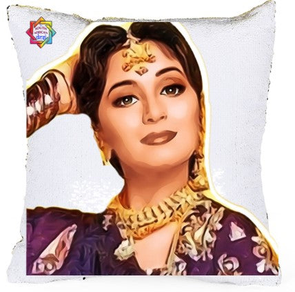 Madhuri Pop Art Sequenced Scatter Cushion