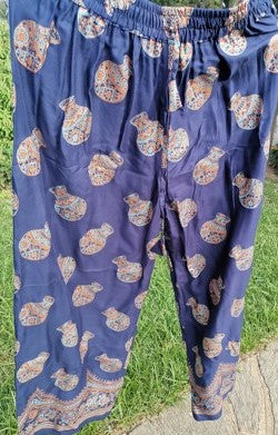 Navy Blue Matka Pants