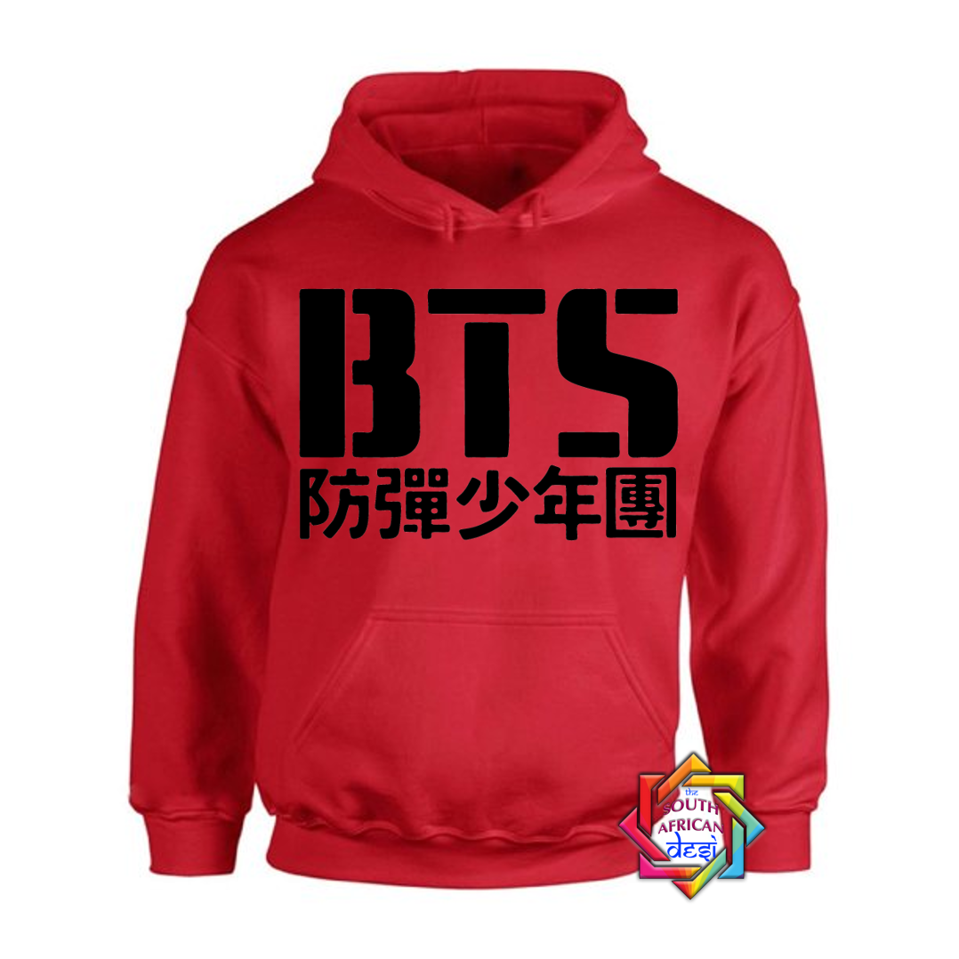 Bts shop hoodie red