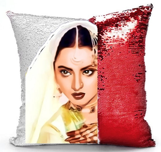 Rekha Umrao Jaan Pop Art Sequenced Scatter Cushion