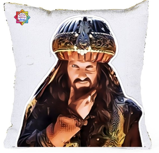 Ranveer Singh Khilji Pop Art Sequenced Scatter Cushion
