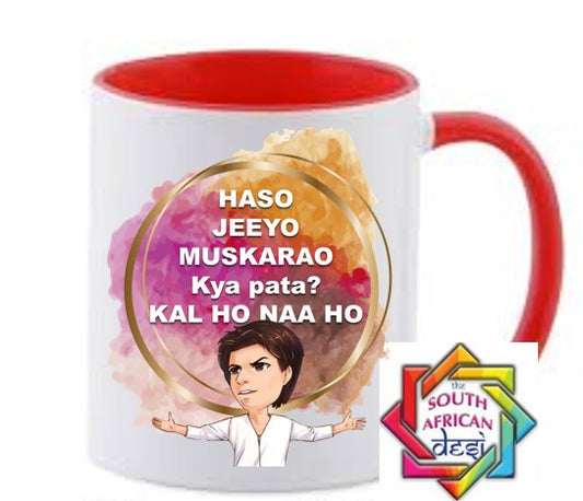 Haso Jeeyo Muskurao Kal Ho Naa Ho | Shah Rukh Khan Red Mug