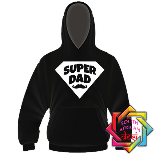 SUPER DAD MOUSTACHE HOODIE/SWEATER | FATHERS DAY