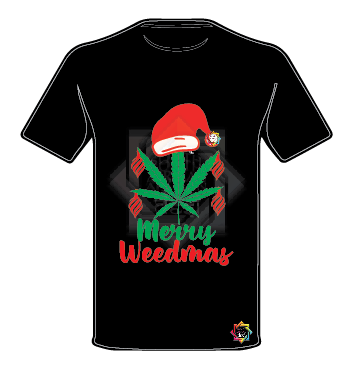 MERRY WEEDMAS 1 CHRISTMAS T-SHIRT FUNKY