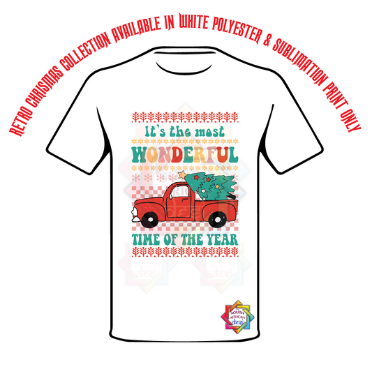 ITS THE MOST WONDERFUL TIME OF THE YEAR T-SHIRT • RETRO XMAS LOOK