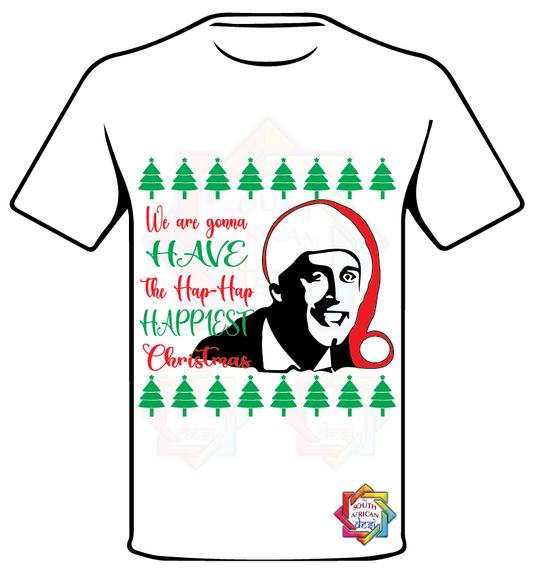 THE OFFICE INSPIRED WE GONNA HAVE THE HAP HAP HAPPIEST XMAS CHRISTMAS T-SHIRT  FUNKY